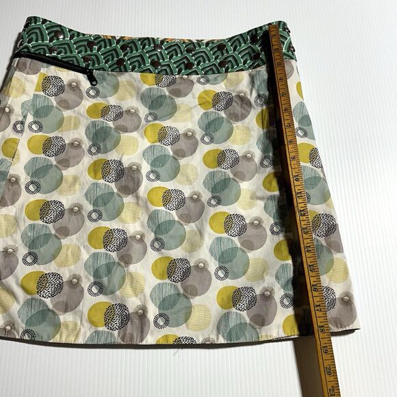 ZAND AMSTERDAM Reversible Wrap Skirt One Size OS S M L Knee Length Zip Pocket - Picture 10 of 10